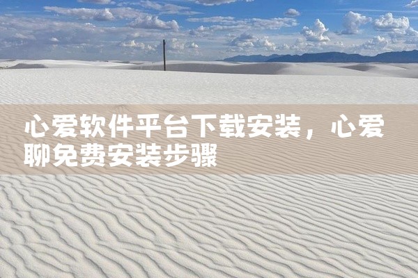 心爱软件平台下载安装
