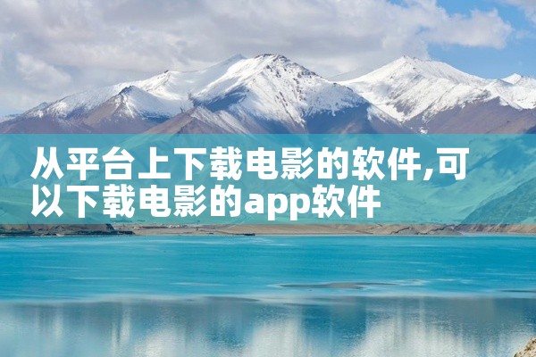 从平台上下载电影的软件