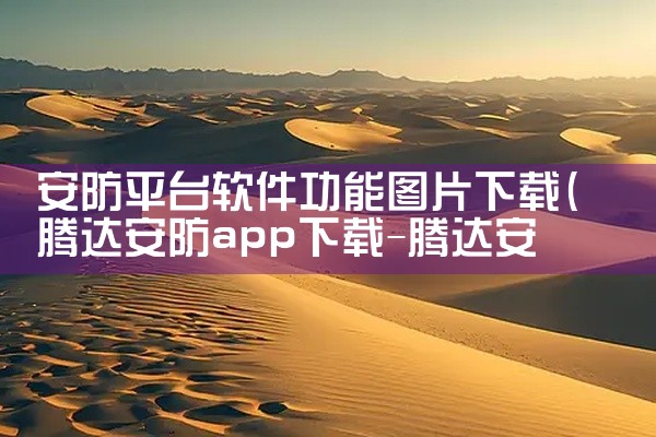 安防平台软件功能图片下载